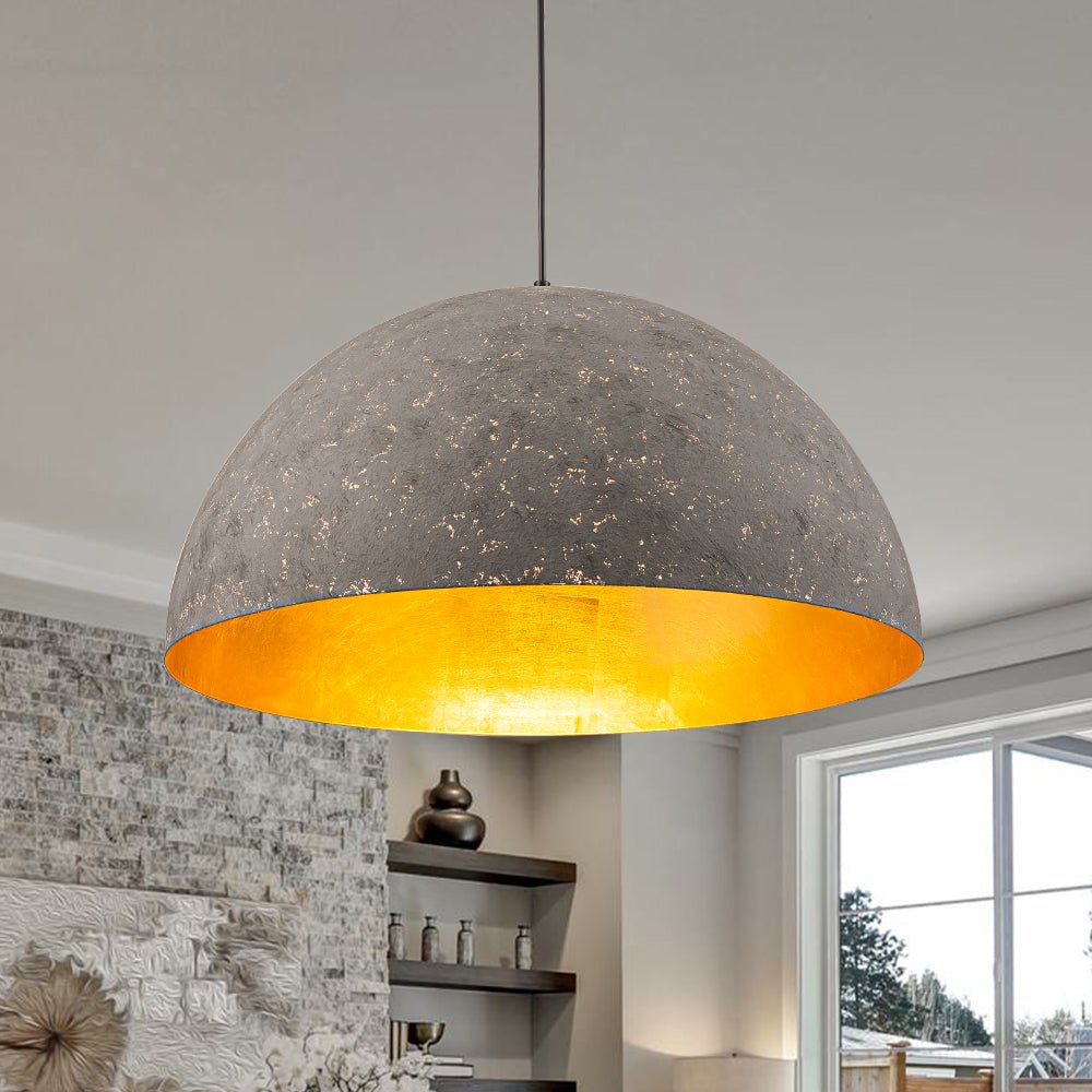 Industrial Oversized Large Metal Dome Pendant Light