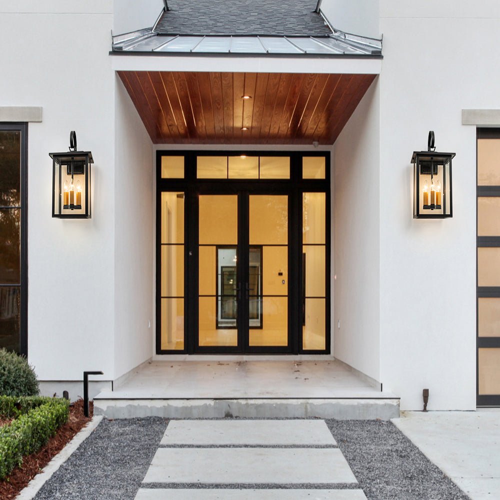 IP23 Farmhouse Square Lantern Outdoor Wall Sconce