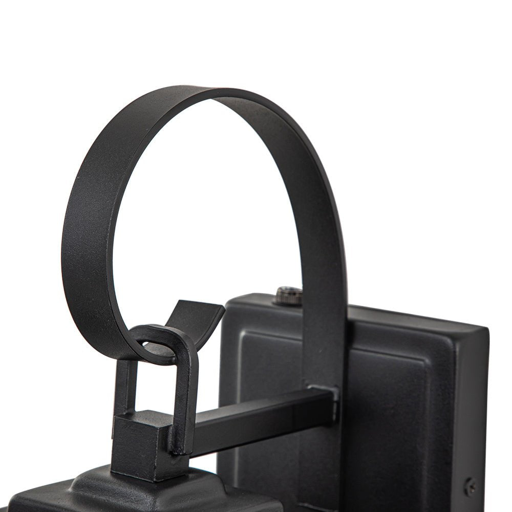 IP23 Matte Black Farmhouse 3-Light Lantern Outdoor Wall Light