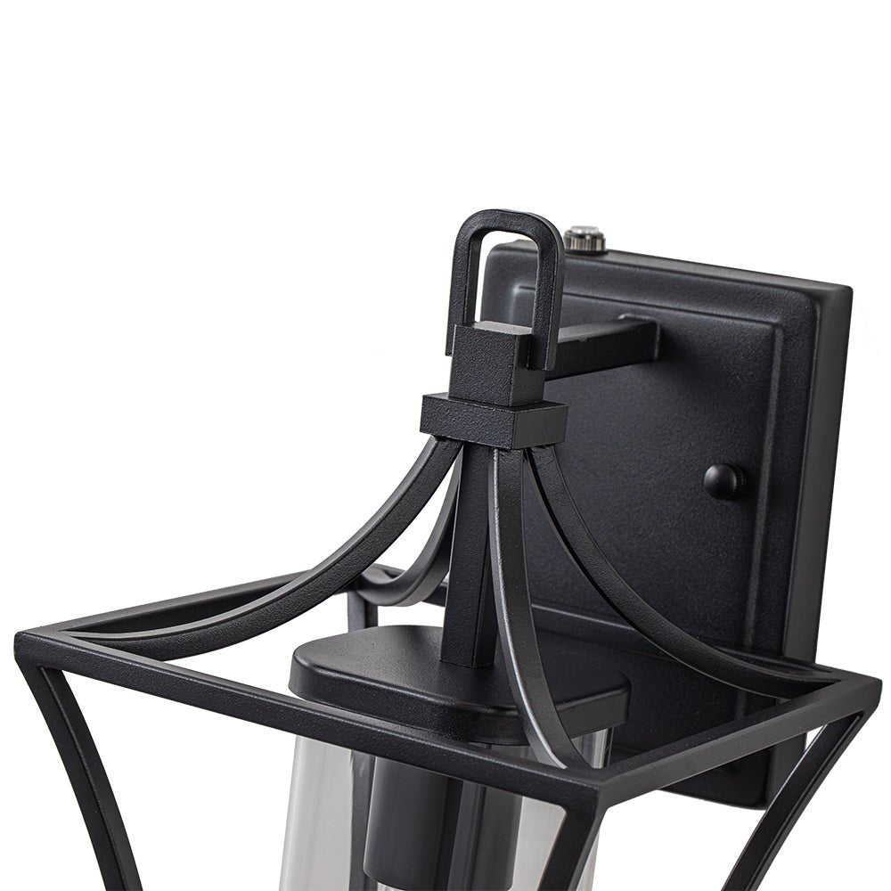 IP44 Black Waterproof 1-Light Lantern Outdoor Wall Sconce
