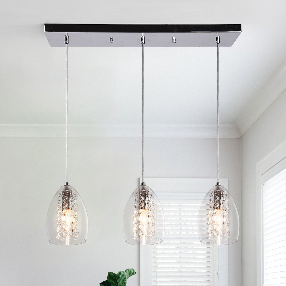 Kitchen Glass Bell Pendant Light