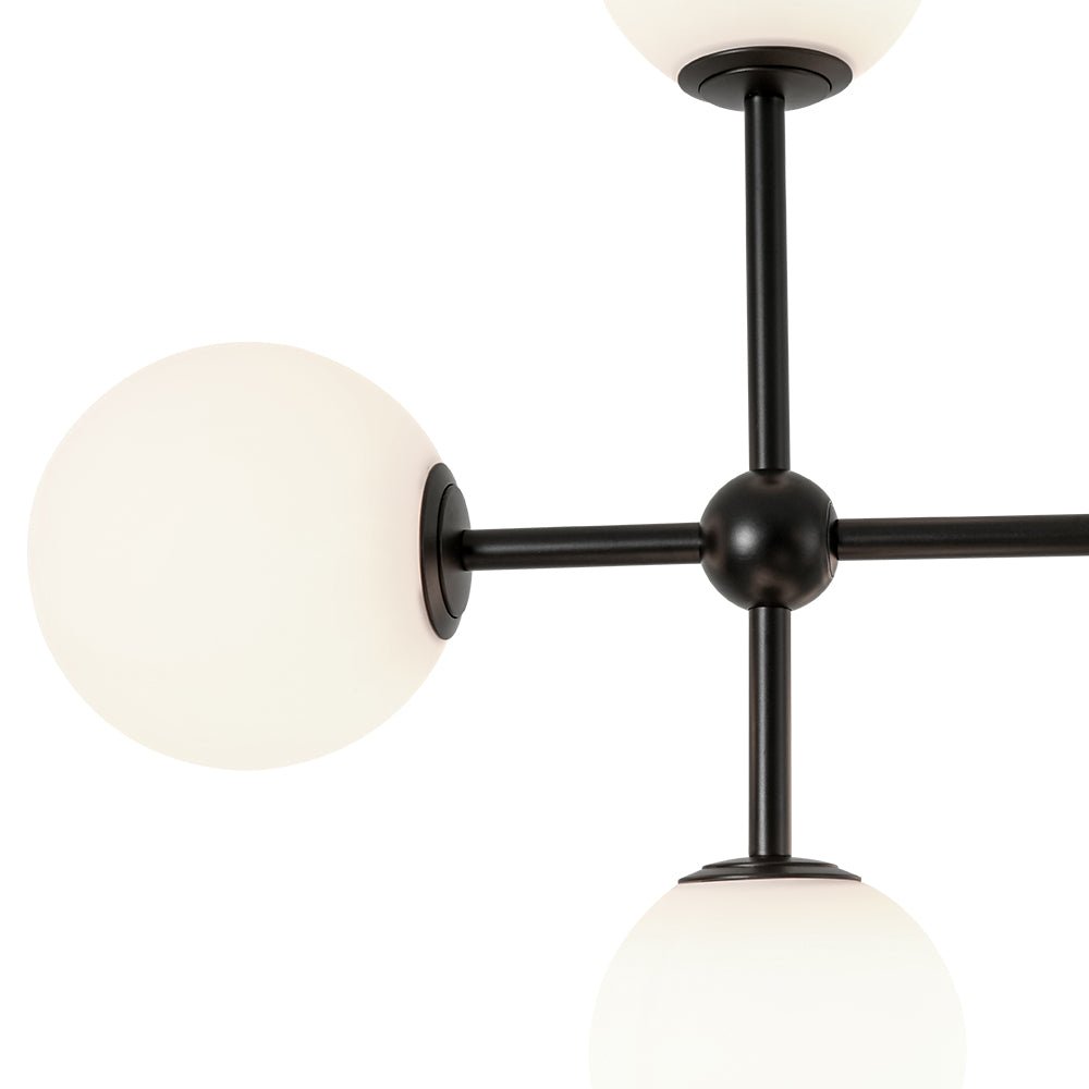Luminous Opal Glass Globe Geometric Bubble Chandelier