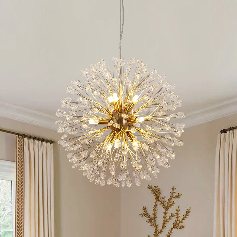 Luxury Bloom Dandelion Crystal Firework Chandelier