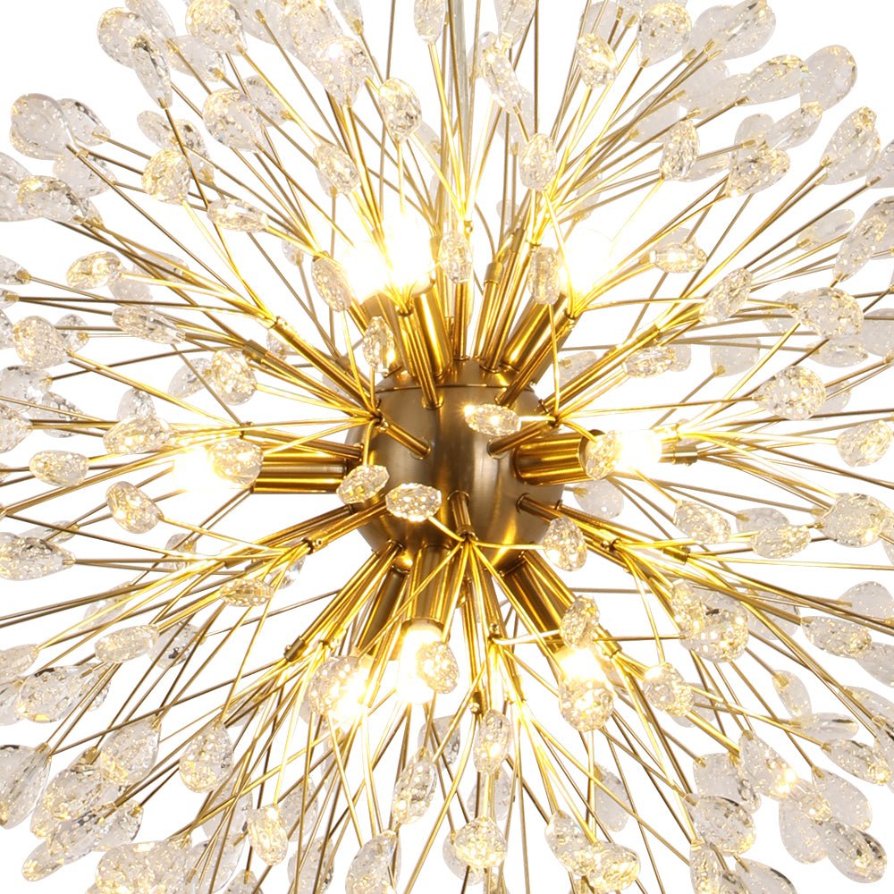 Luxury Bloom Dandelion Crystal Firework Chandelier