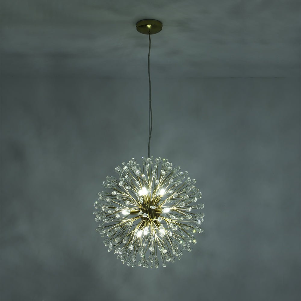 Luxury Bloom Dandelion Crystal Firework Chandelier