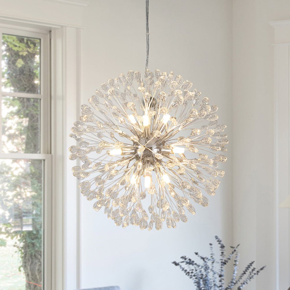 Luxury Bloom Dandelion Crystal Firework Chandelier