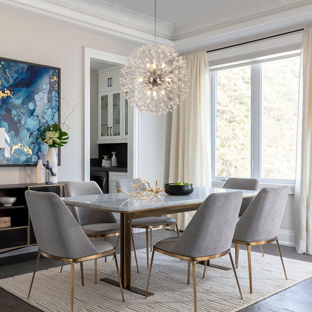 Luxury Bloom Dandelion Crystal Firework Chandelier