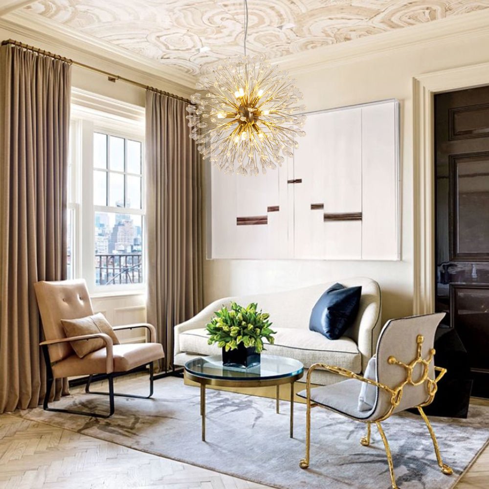 Luxury Bloom Dandelion Crystal Firework Chandelier