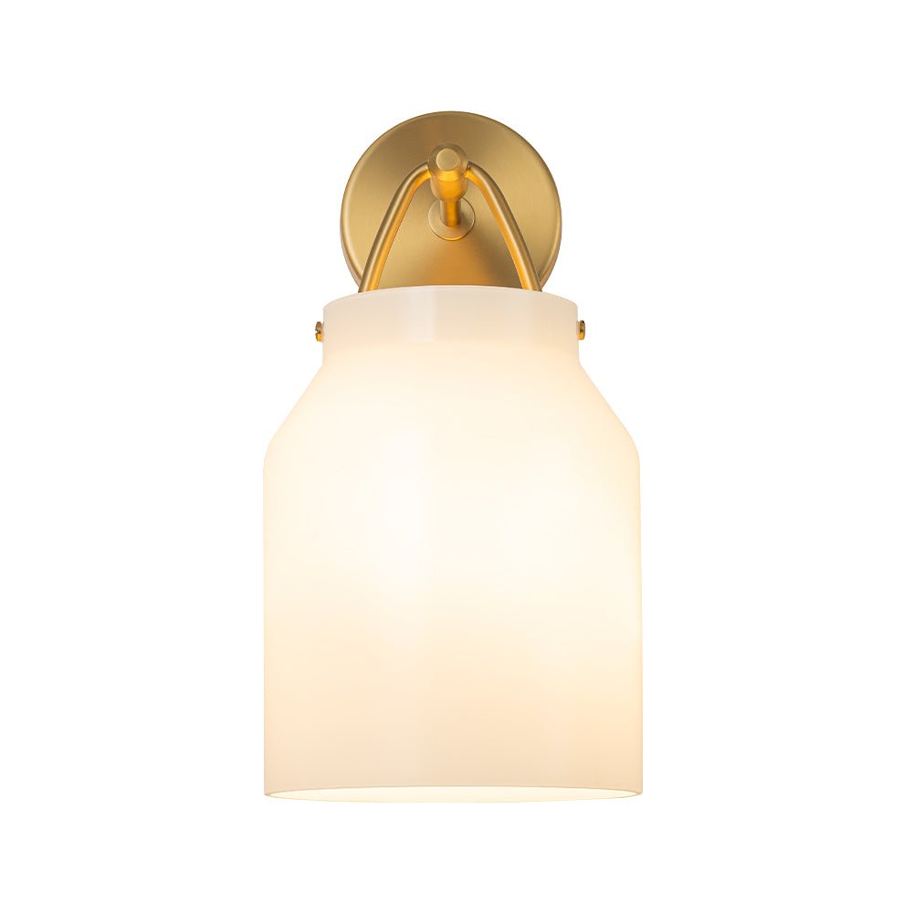 Mid-Century 1-Light Hanging Jar Shade Wall Sconce