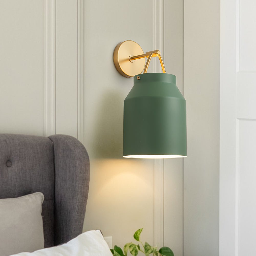 Mid-Century 1-Light Hanging Jar Shade Wall Sconce