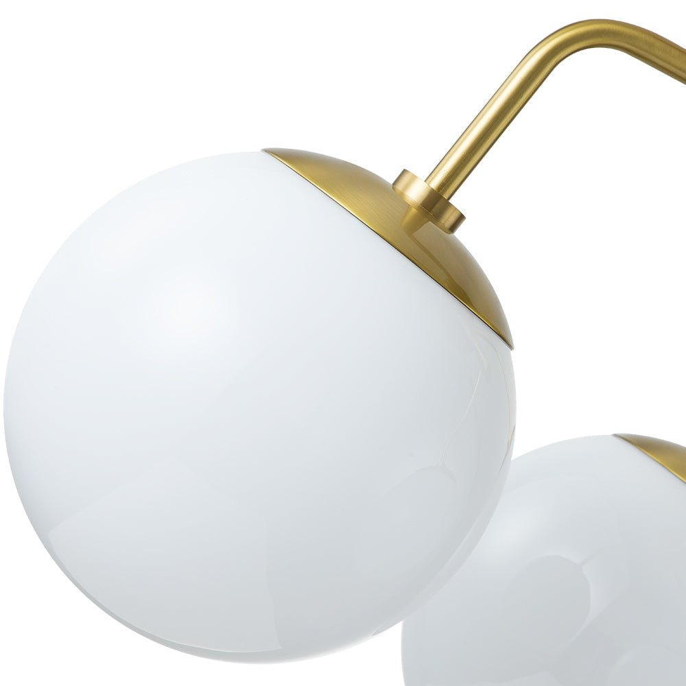 Mid-Century 3-Light Opal Glass Globe Sputnik Ceiling Light