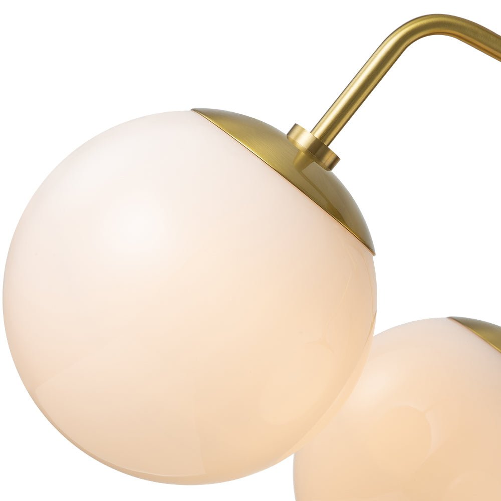 Mid-Century 3-Light Opal Glass Globe Sputnik Ceiling Light