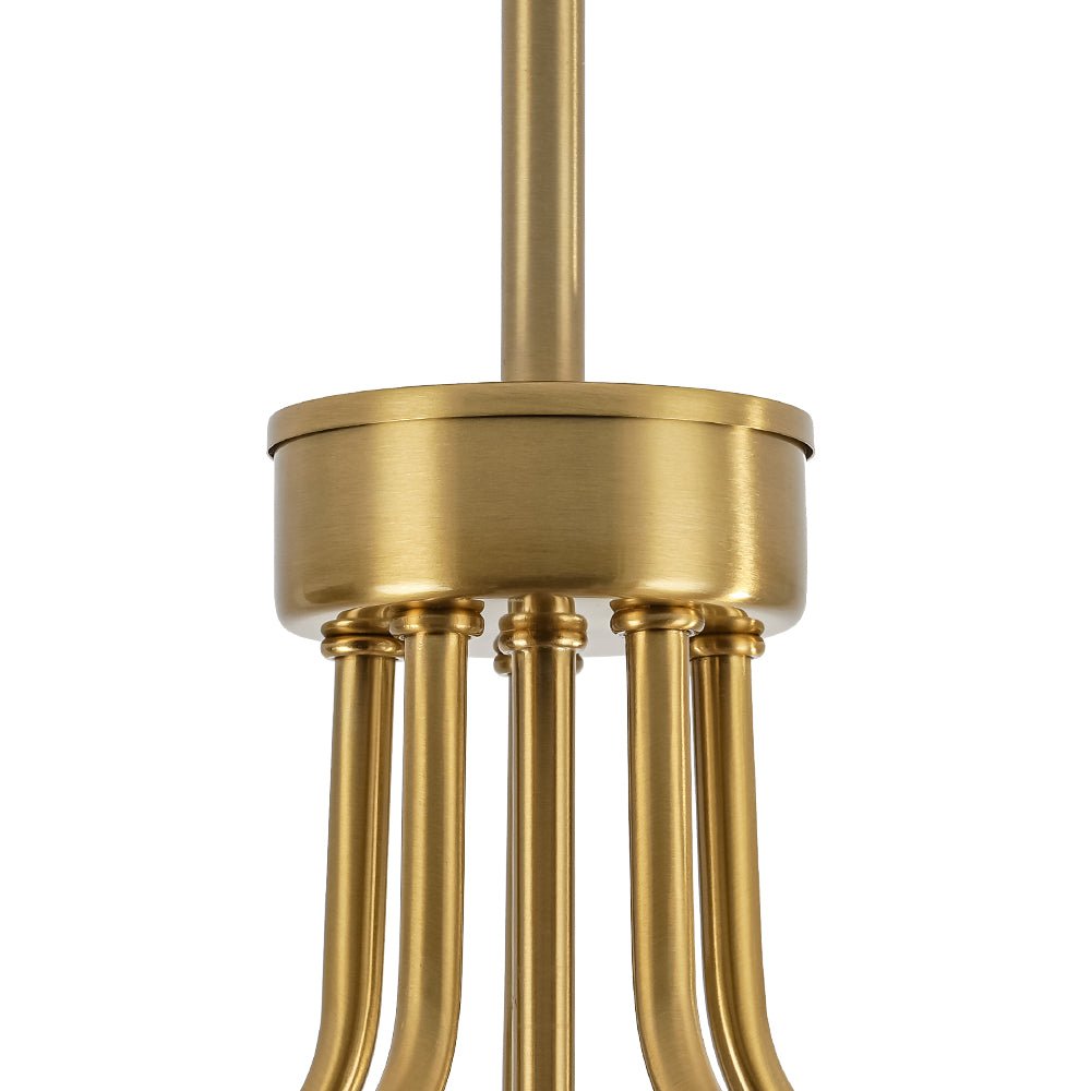 Mid-Century 6-Light Glass Bubble Sputnik Semi Flush Chandelier
