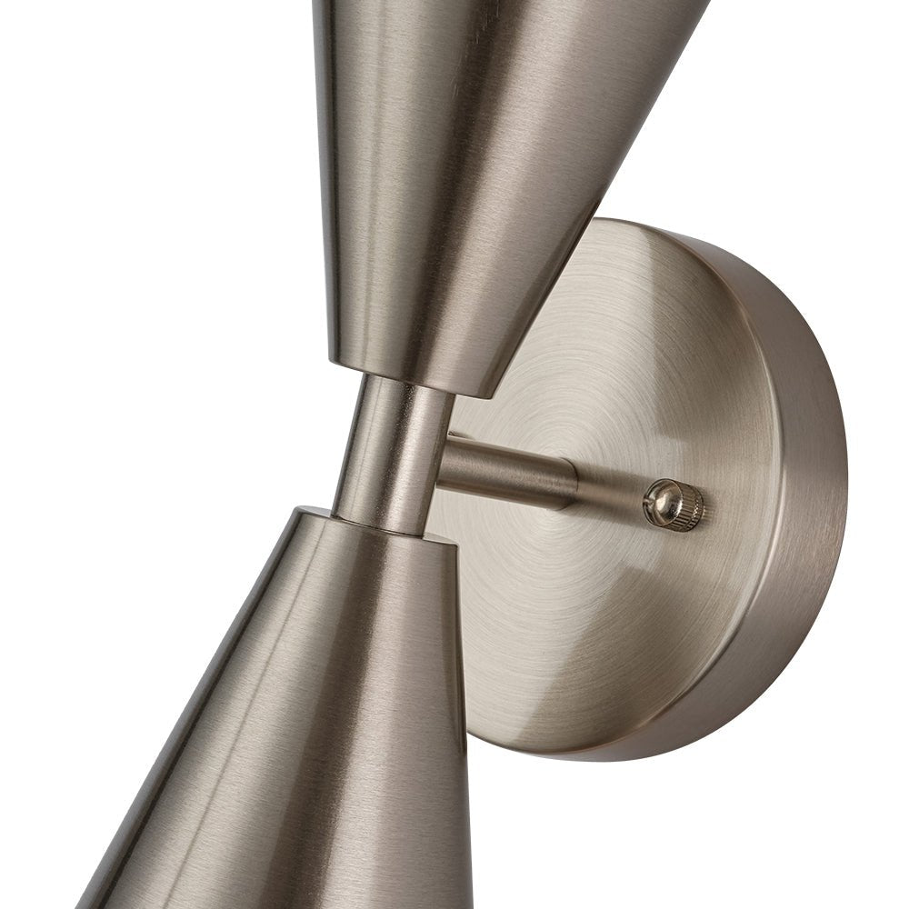 Mid-Century Modern 2-Light Up Down Cone Wall Sconce