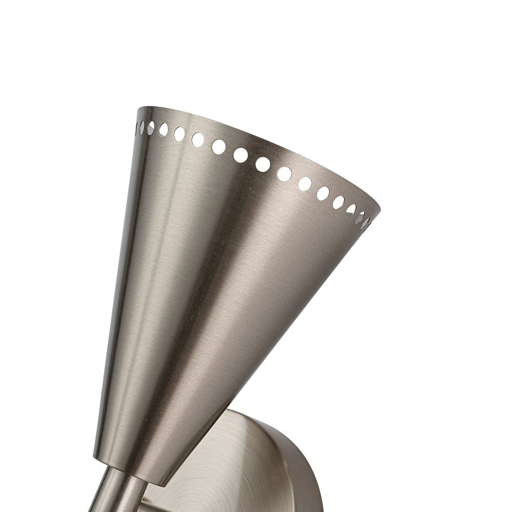 Mid-Century Modern 2-Light Up Down Cone Wall Sconce