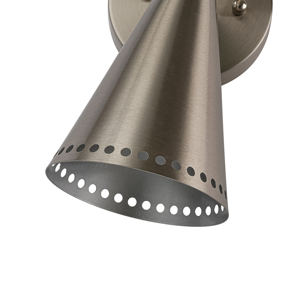 Mid-Century Modern 2-Light Up Down Cone Wall Sconce
