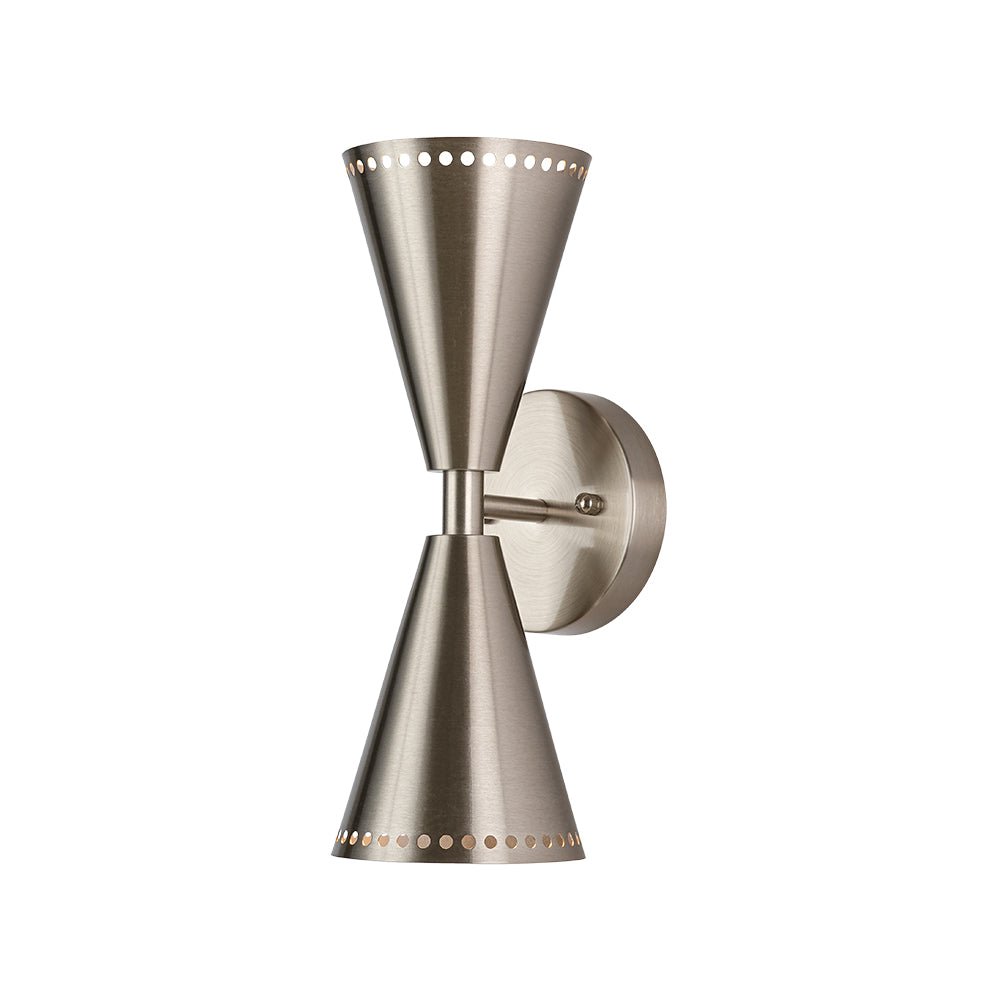 Mid-Century Modern 2-Light Up Down Cone Wall Sconce