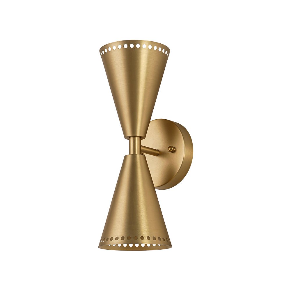 Mid-Century Modern 2-Light Up Down Cone Wall Sconce