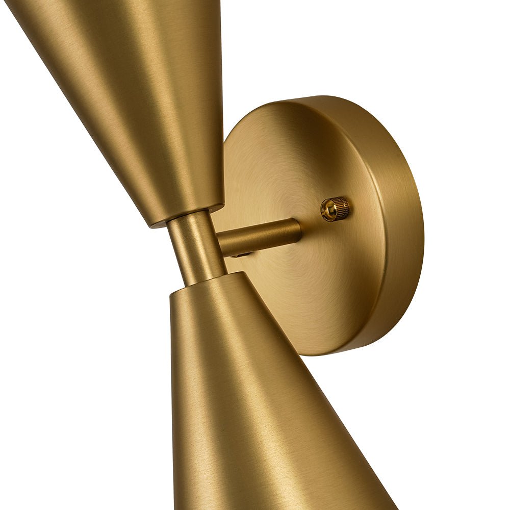 Mid-Century Modern 2-Light Up Down Cone Wall Sconce