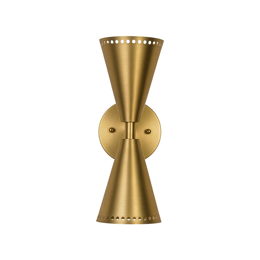 Mid-Century Modern 2-Light Up Down Cone Wall Sconce