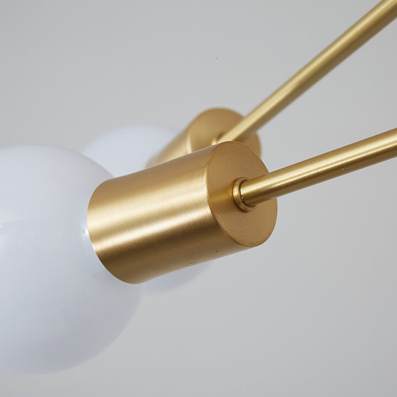 Mid-Century Modern 6-Light Brass Sputnik Ceiling Light