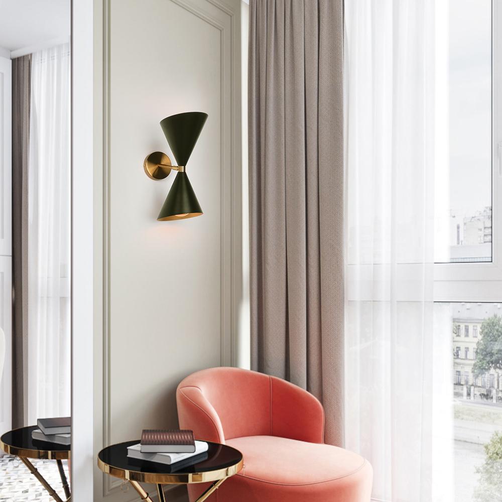 Mid-Century Modern Black Wall Sconce