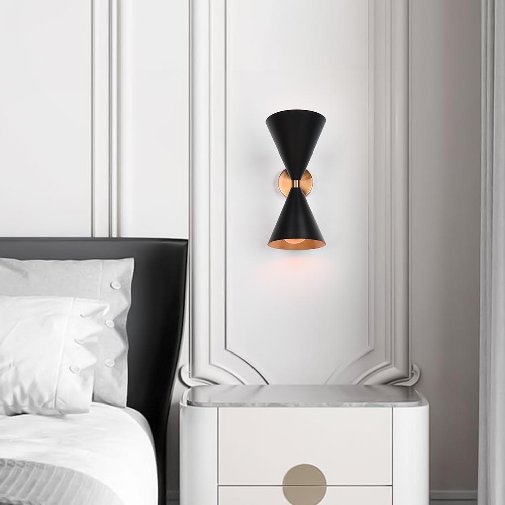 Mid-Century Modern Black Wall Sconce