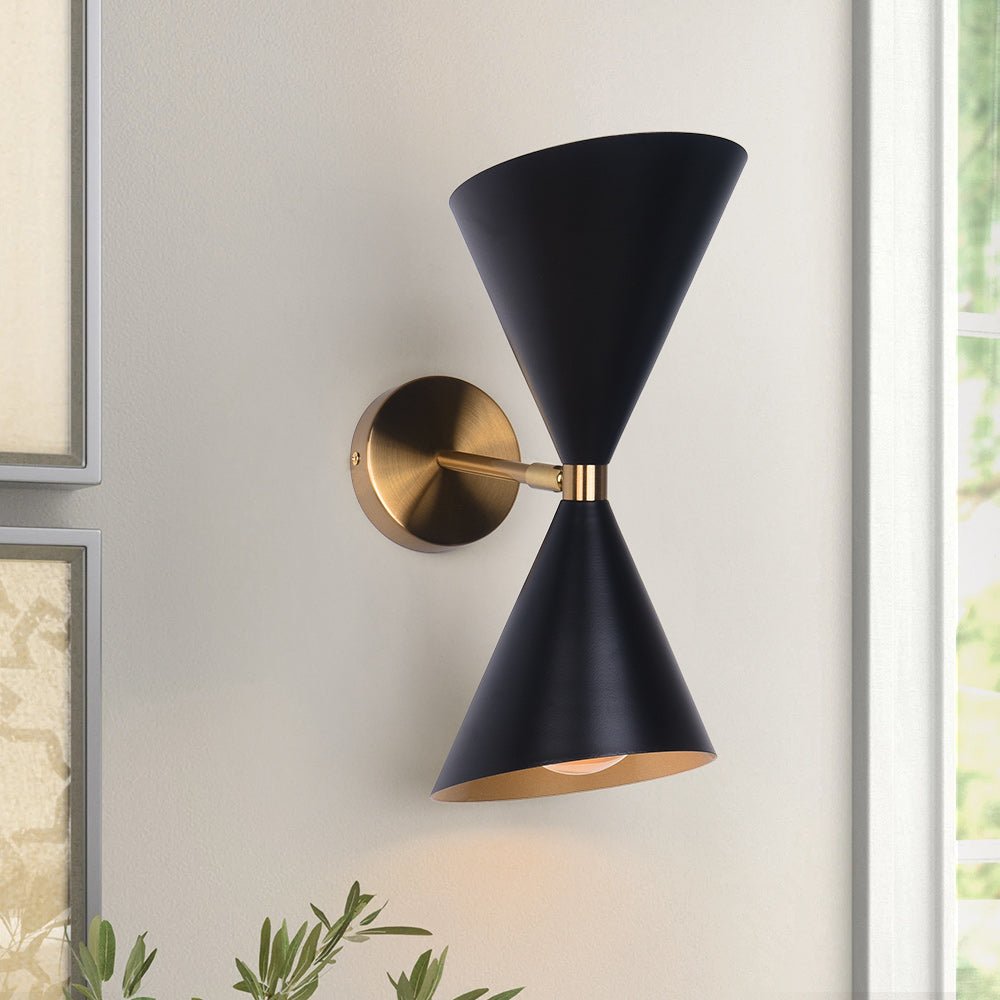 Mid-Century Modern Black Wall Sconce