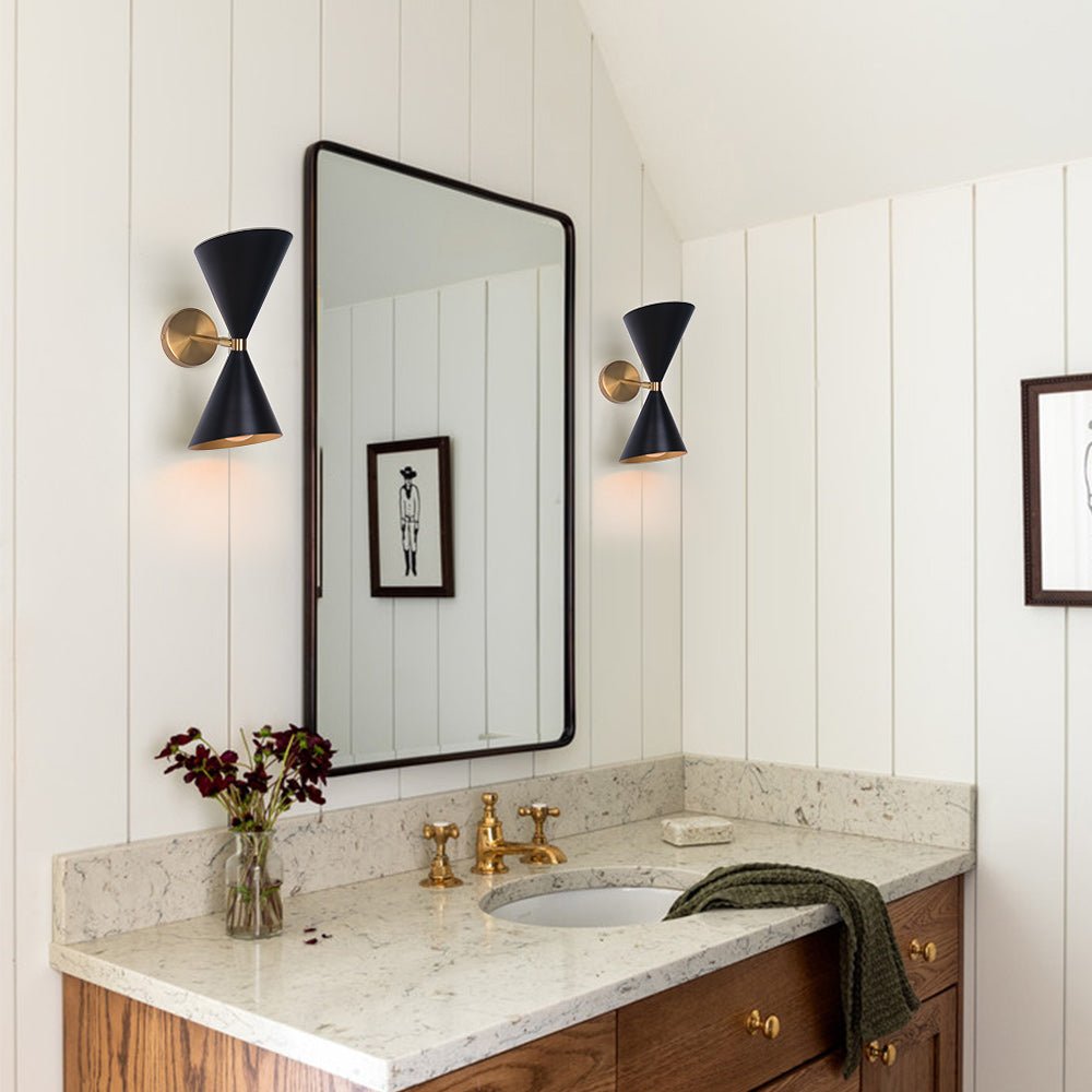 Mid-Century Modern Black Wall Sconce