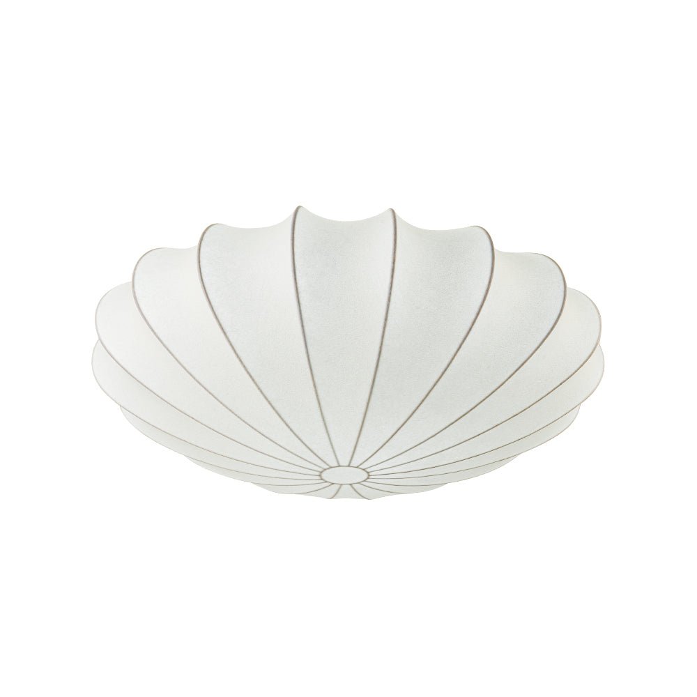 Mid-Century Modern White Flush Mount Light