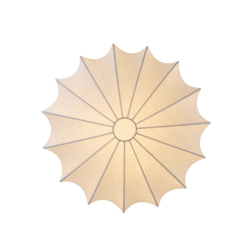 Mid-Century Modern White Flush Mount Light