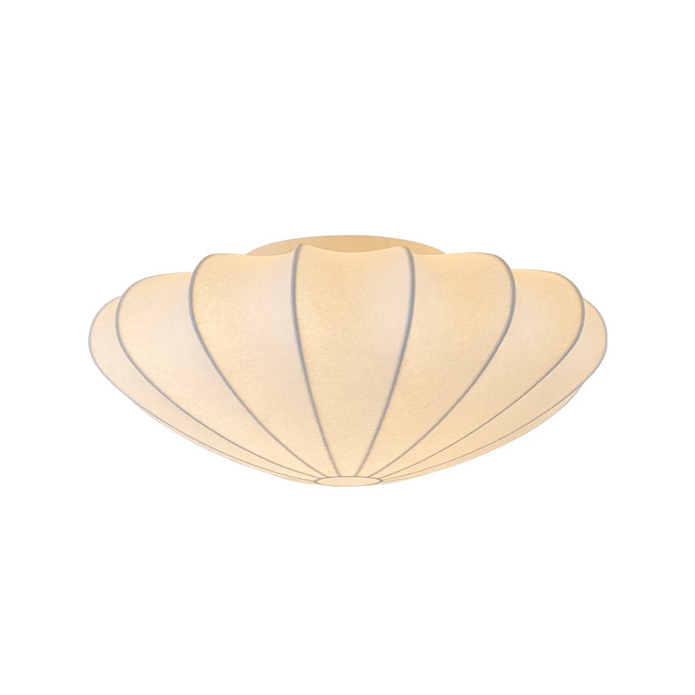 Mid-Century Modern White Flush Mount Light