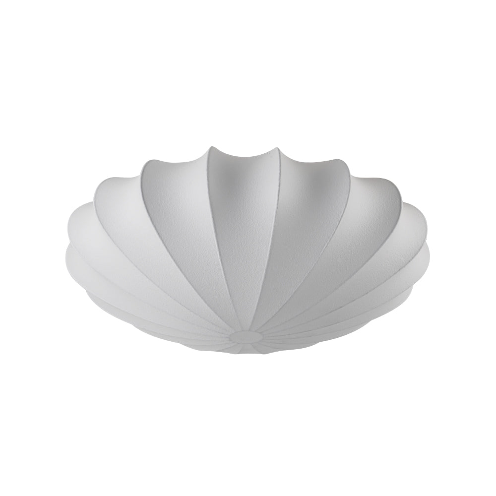 Mid-Century Modern White Flush Mount Light