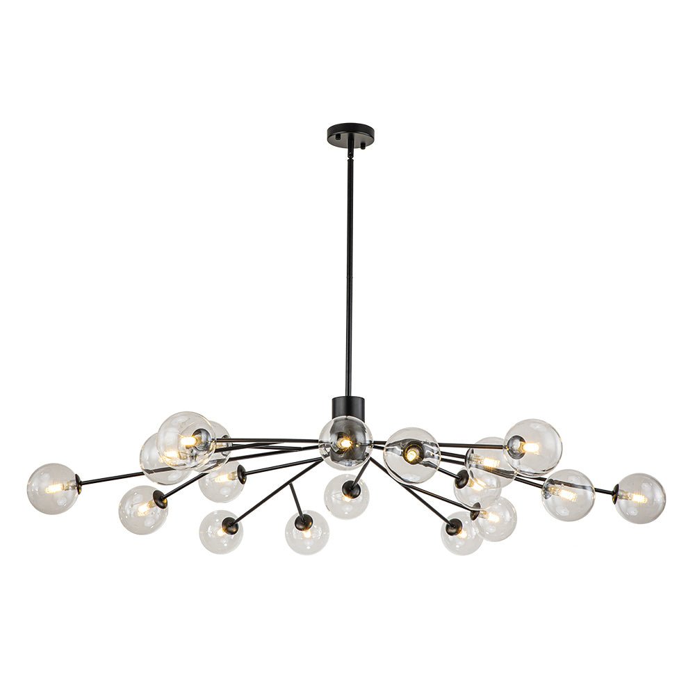 Mid Century Sputnik Glass Globe Bubble Branch Chandelier