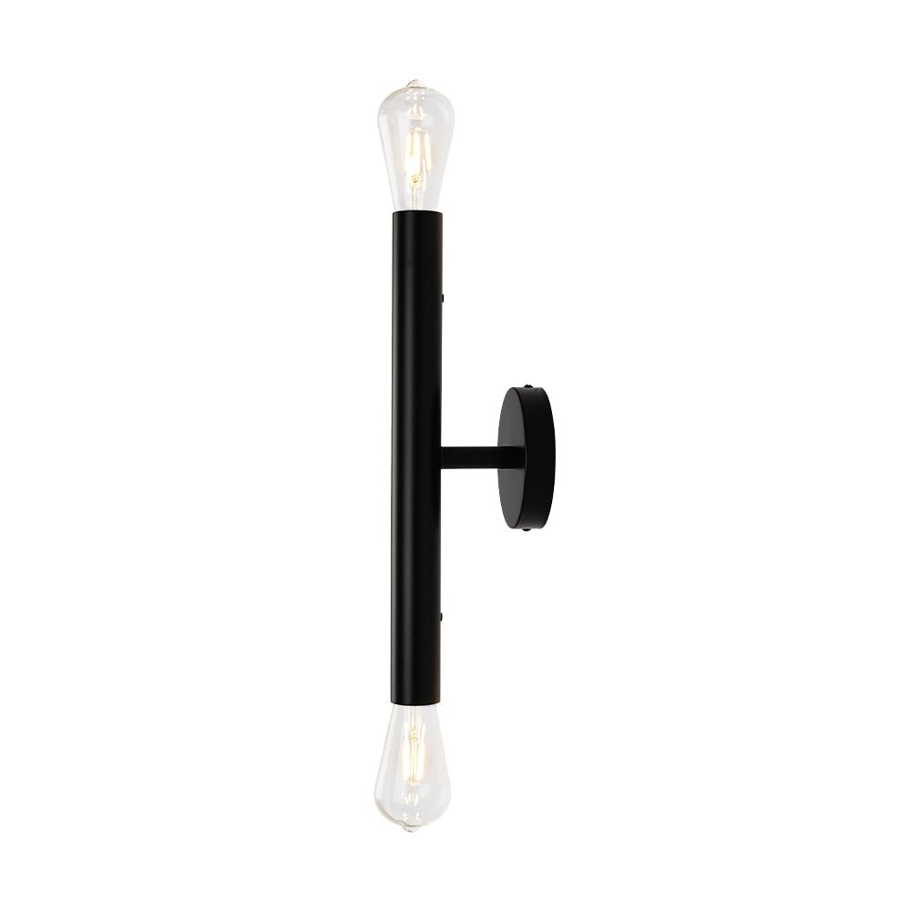 Minimalist 2-Light Linear Tube Vanity Wall Sconce