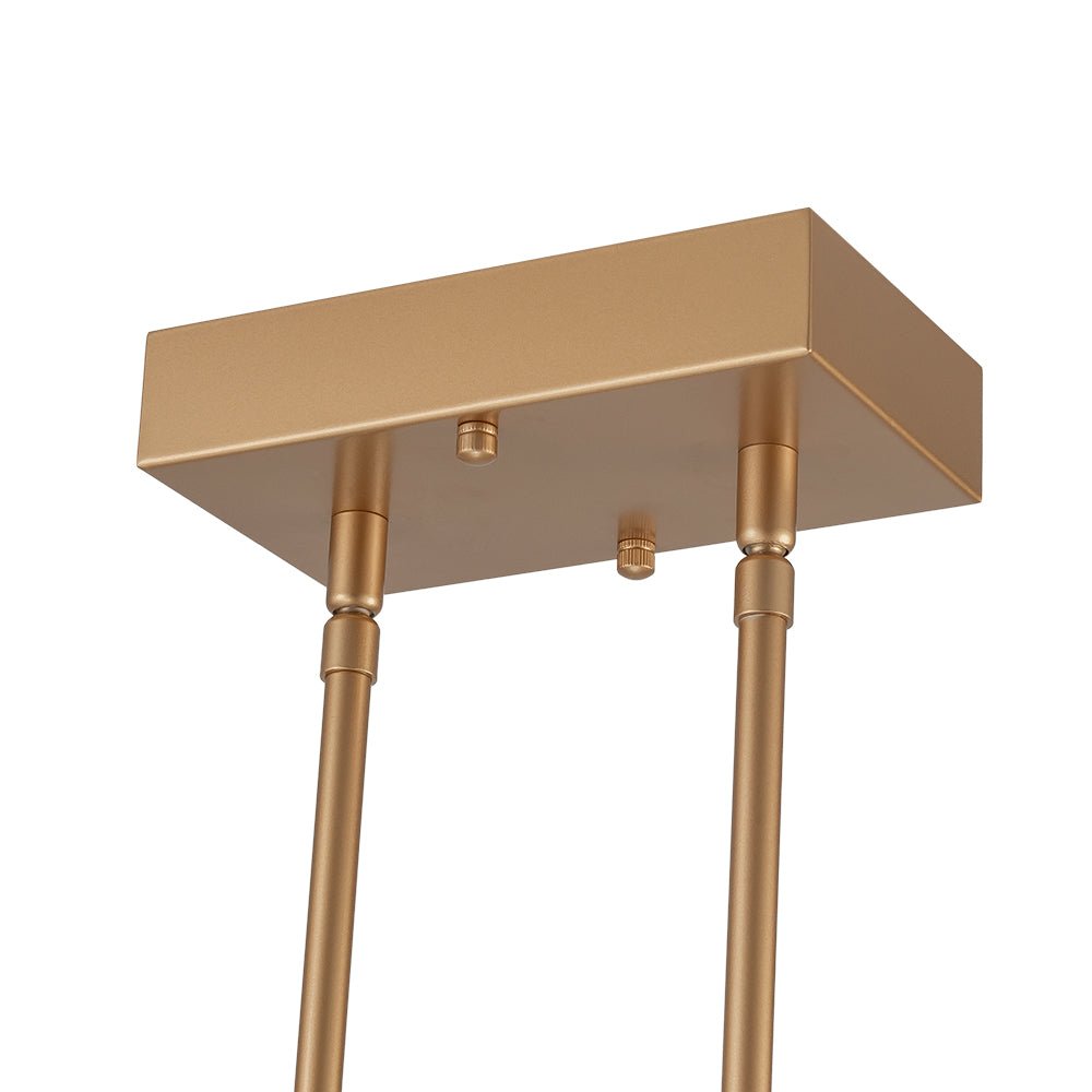 Minimalist Dimmable LED Black Gold Square Kitchen Pendant