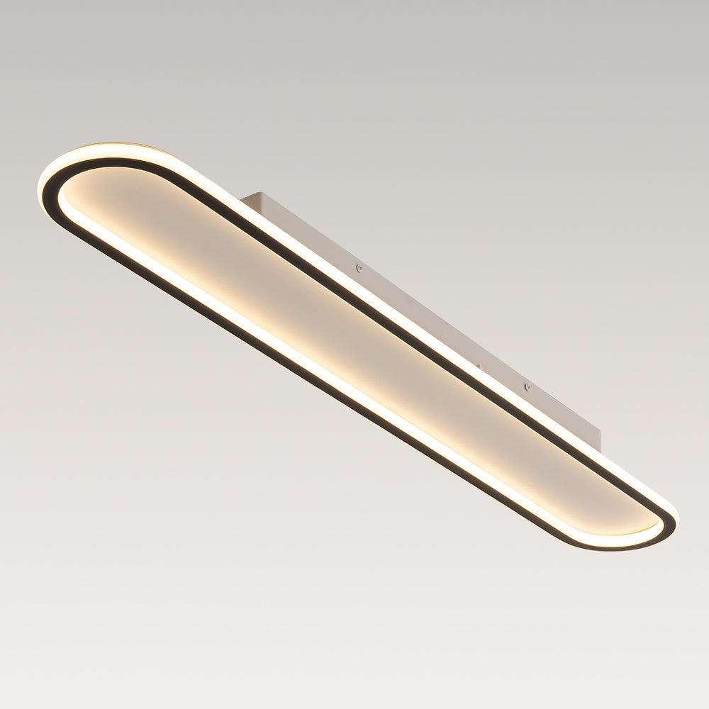 Minimalist Streamlined Oval Warm LED Ceiling Light