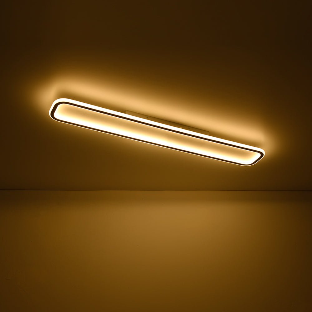 Minimalist Streamlined Rectangular Warm LED Ceiling Light