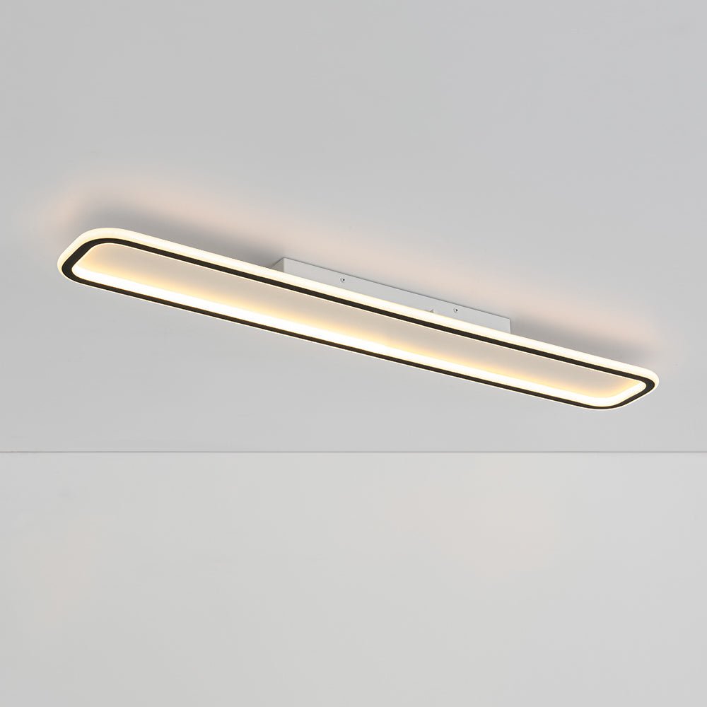 Minimalist Streamlined Rectangular Warm LED Ceiling Light