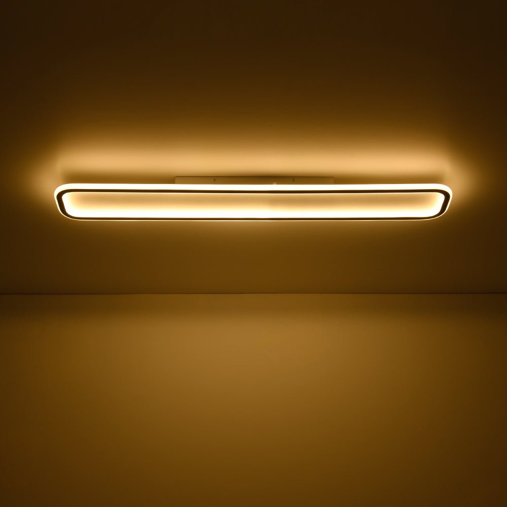 Minimalist Streamlined Rectangular Warm LED Ceiling Light