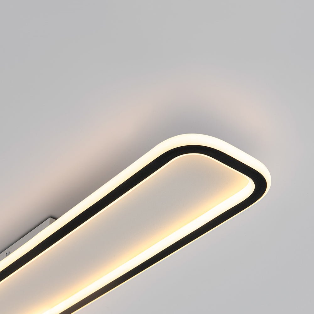 Minimalist Streamlined Rectangular Warm LED Ceiling Light