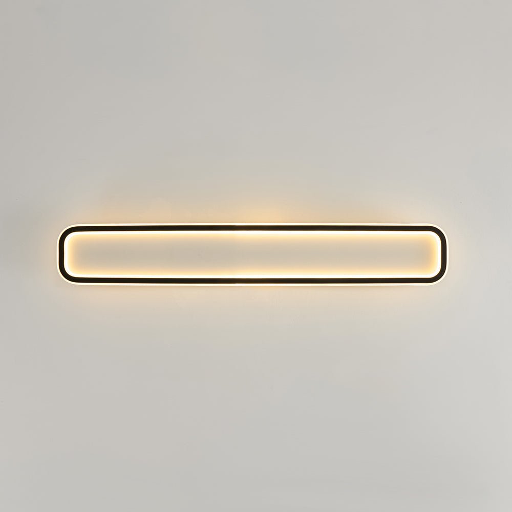 Minimalist Streamlined Rectangular Warm LED Ceiling Light