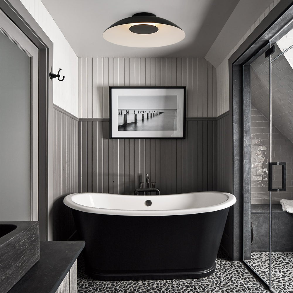 Minimalist Wide Flat Dome Dimmable LED Ceiling Light