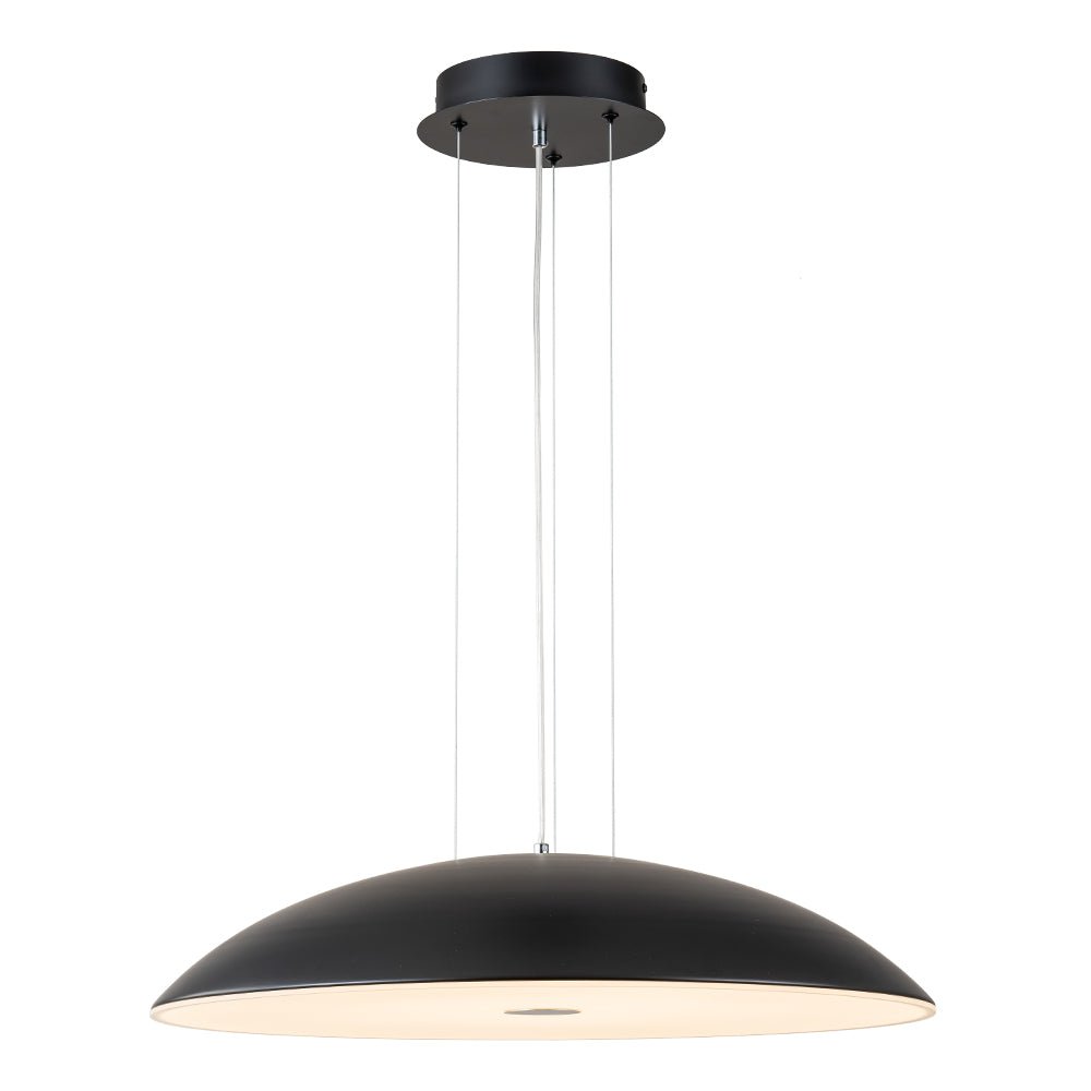 Minimalist Wide Flat Dome Dimmable LED Pendant Light