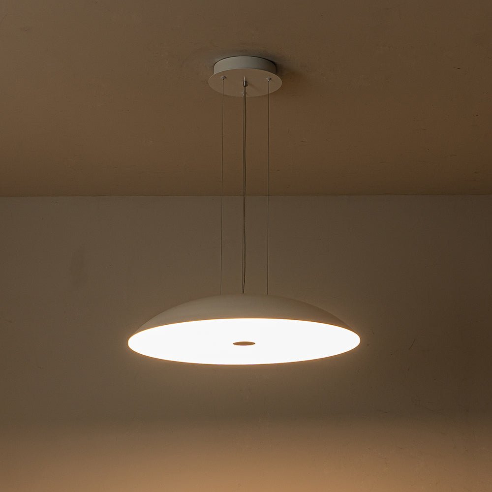 Minimalist Wide Flat Dome Dimmable LED Pendant Light