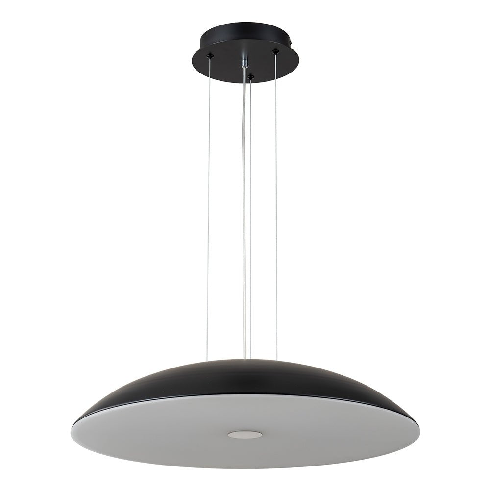 Minimalist Wide Flat Dome Dimmable LED Pendant Light