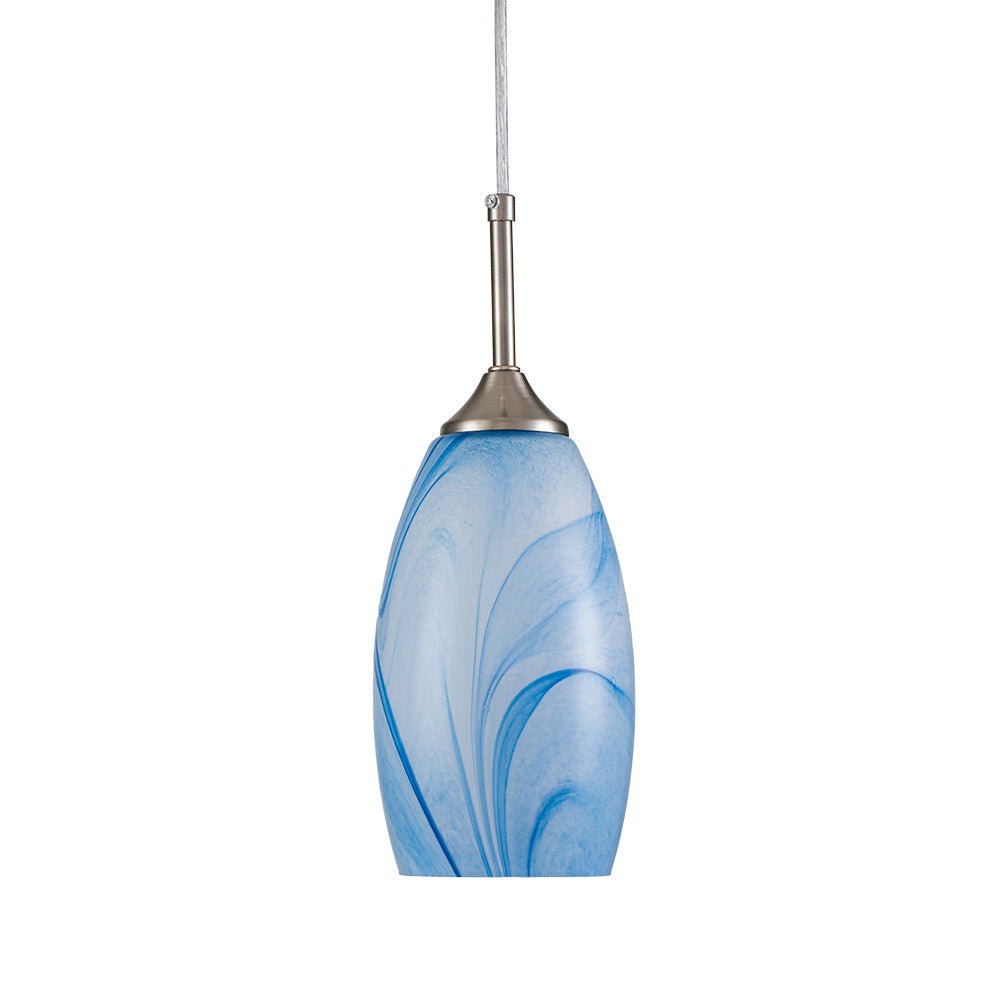 Modern 1-Light Glass Mica Kitchen Pendant Light