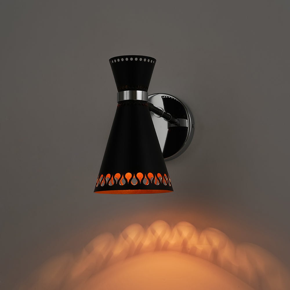 Modern 180-Degree Adjustable Conical 1-Light Wall Sconce