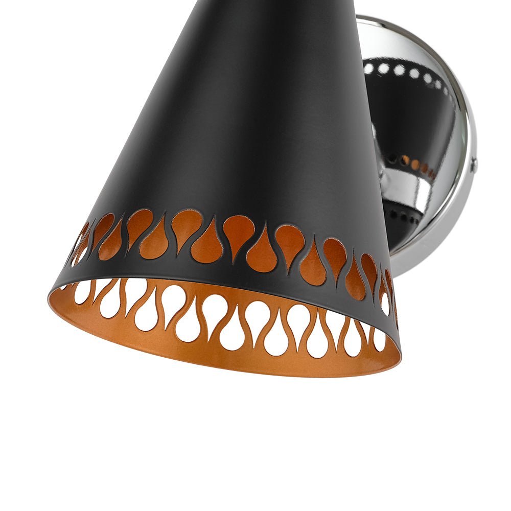 Modern 180-Degree Adjustable Conical 1-Light Wall Sconce