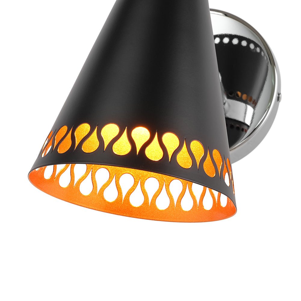 Modern 180-Degree Adjustable Conical 1-Light Wall Sconce